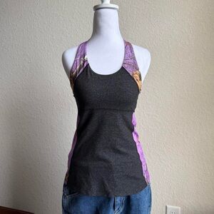 Realtree Colosseum Active wear Tank Top in Dark grey and Purple Camouflage